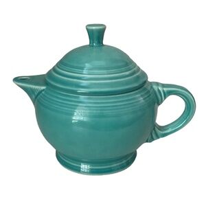Vintage Fiesta Turquoise 2 Cup Teapot & Lid - Fiestaware Small Blue Tea Pot